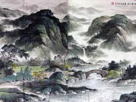 王飞国画”春归千峰秀……“