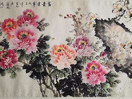 宁鸿心国画”富贵荣华”  